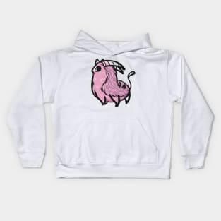 Majestic Goat Doodle Monster Kids Hoodie